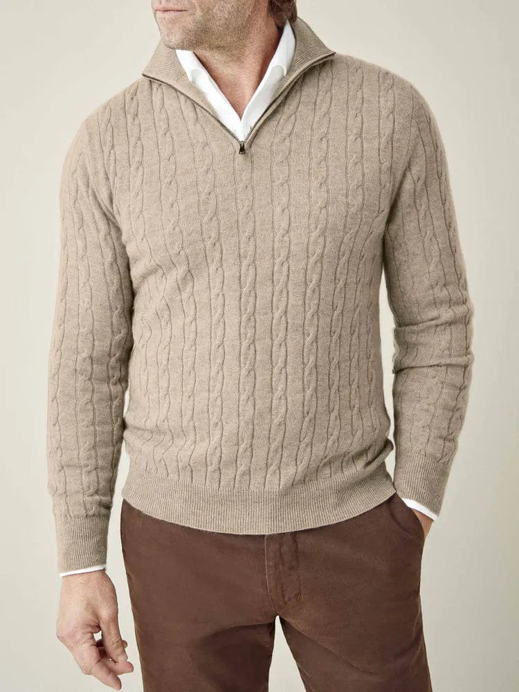 Cody Men's Half Zip Sweater | Cable Knit, Spring Essential 3