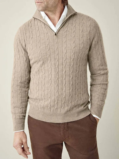 Cody Men's Half Zip Sweater | Cable Knit, Spring Essential 3