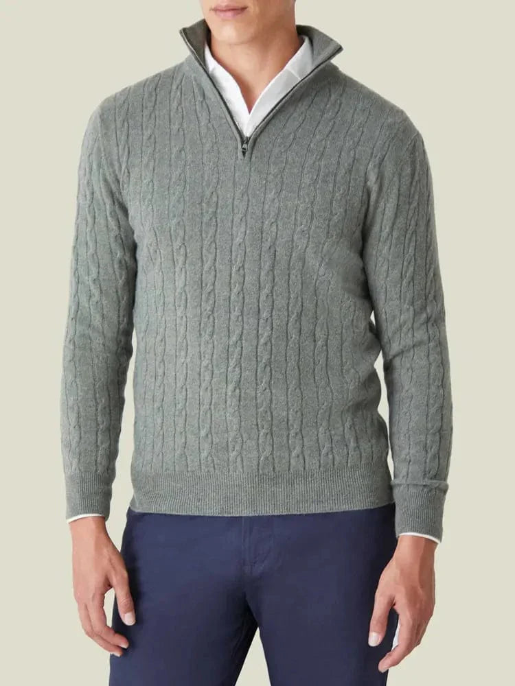 Cody Men's Half Zip Sweater | Cable Knit, Spring Essential 4