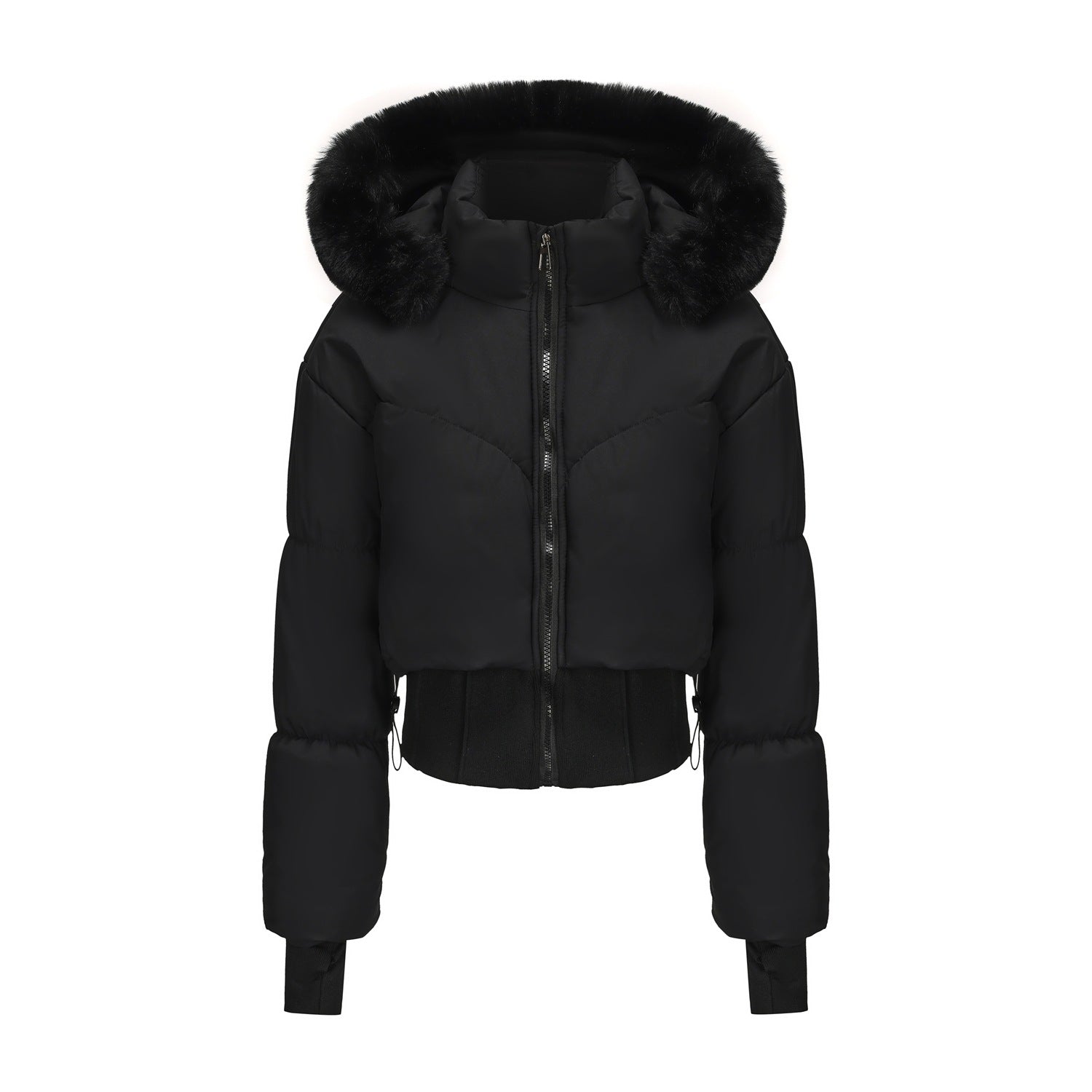 Cora Women's Cropped Down Jacket | Water-Repellent, Removable Hood 3