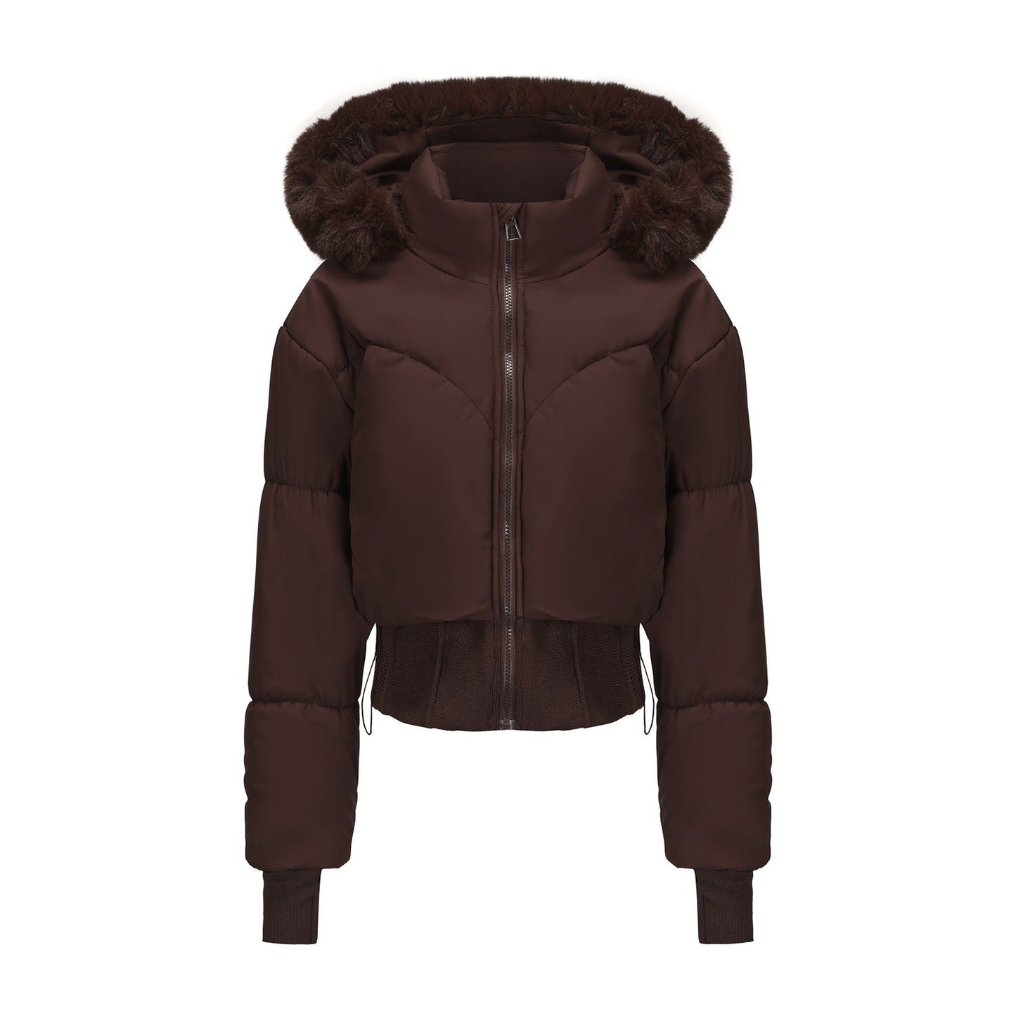 Cora Women's Cropped Down Jacket | Water-Repellent, Removable Hood 4