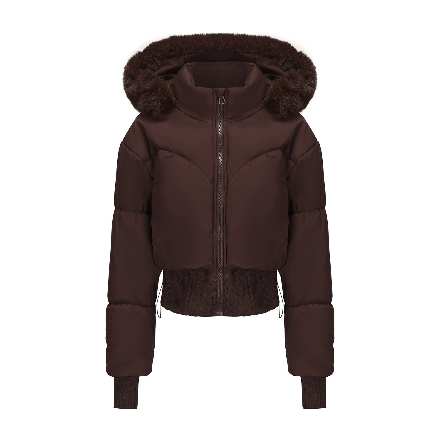 Cora Women's Cropped Down Jacket | Water-Repellent, Removable Hood 4