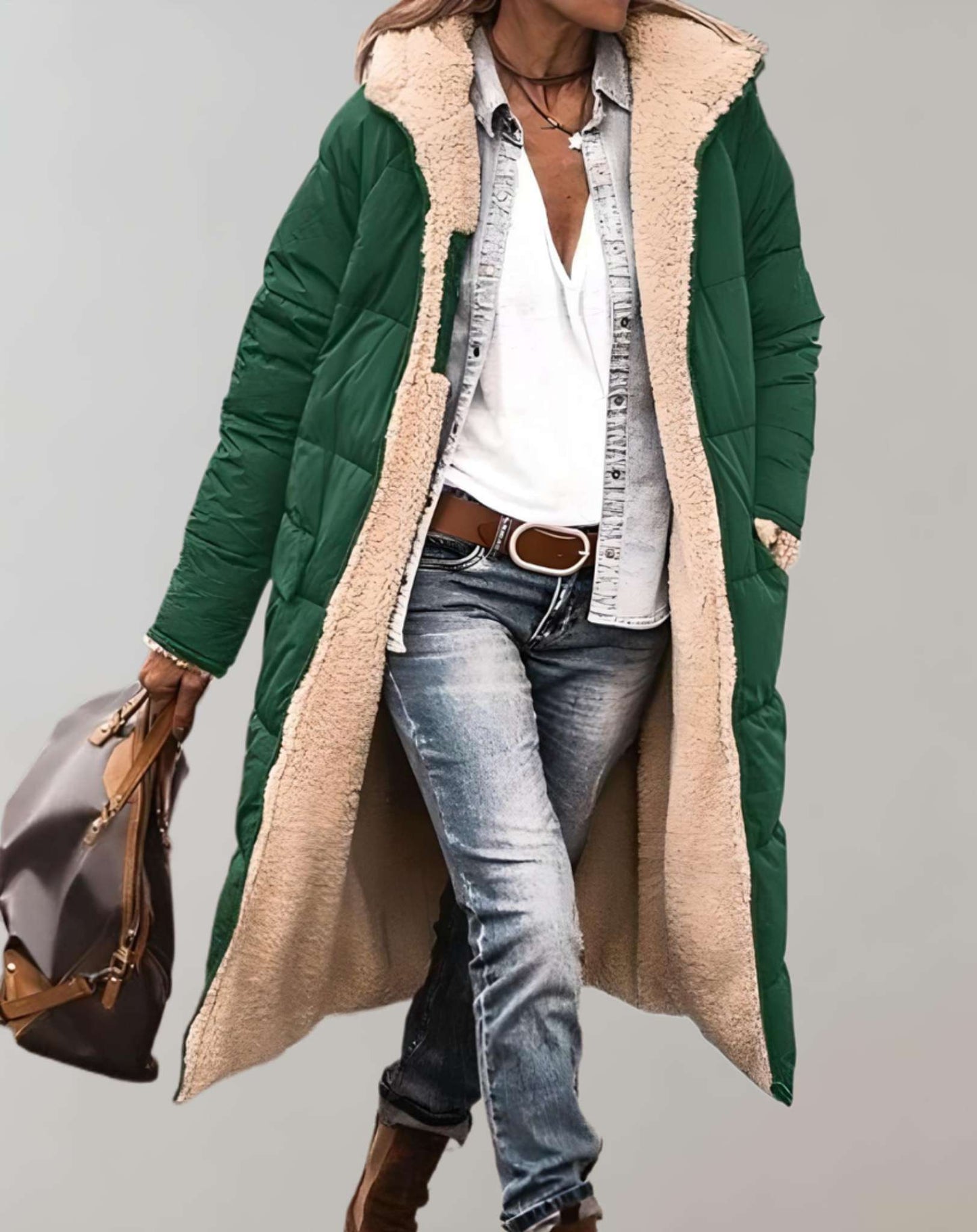 Cora Women's Puffer Coat | Fleece Lining, Stylish & Warm Winter Coats 4