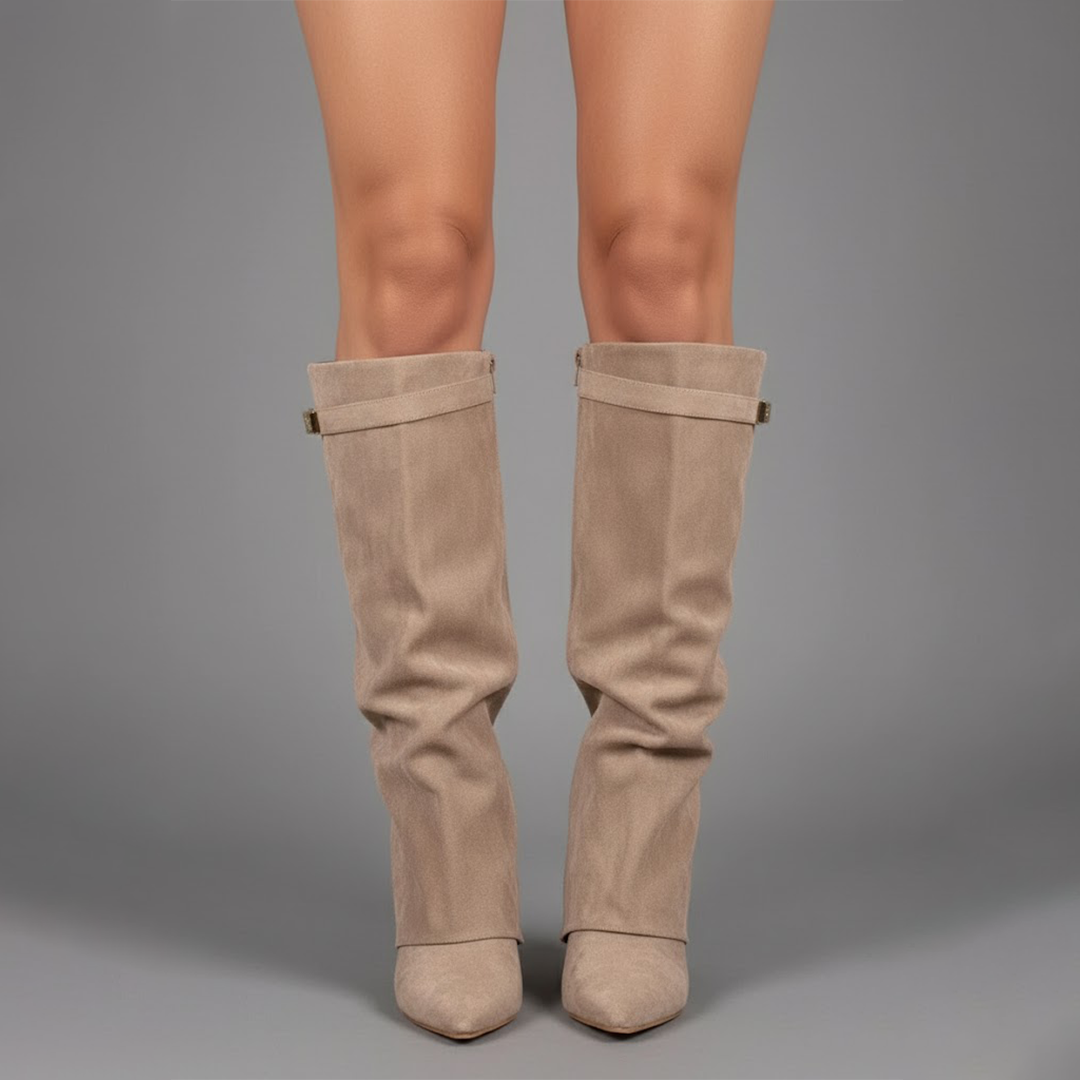 Cora Women's Thigh High Boots | Premium Leather, Buckle Detail 3