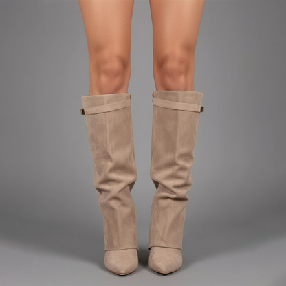 Cora Women's Thigh High Boots | Premium Leather, Buckle Detail 3
