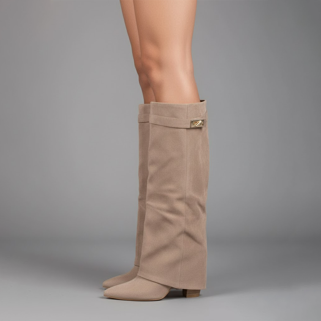 Cora Women's Thigh High Boots | Premium Leather, Buckle Detail 4