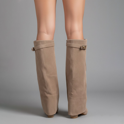 Cora Women's Thigh High Boots | Premium Leather, Buckle Detail 5