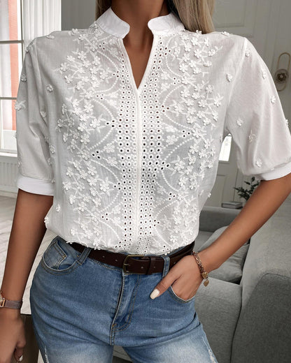 Cressida Women's Blouse | Embroidered Cotton Blend 0