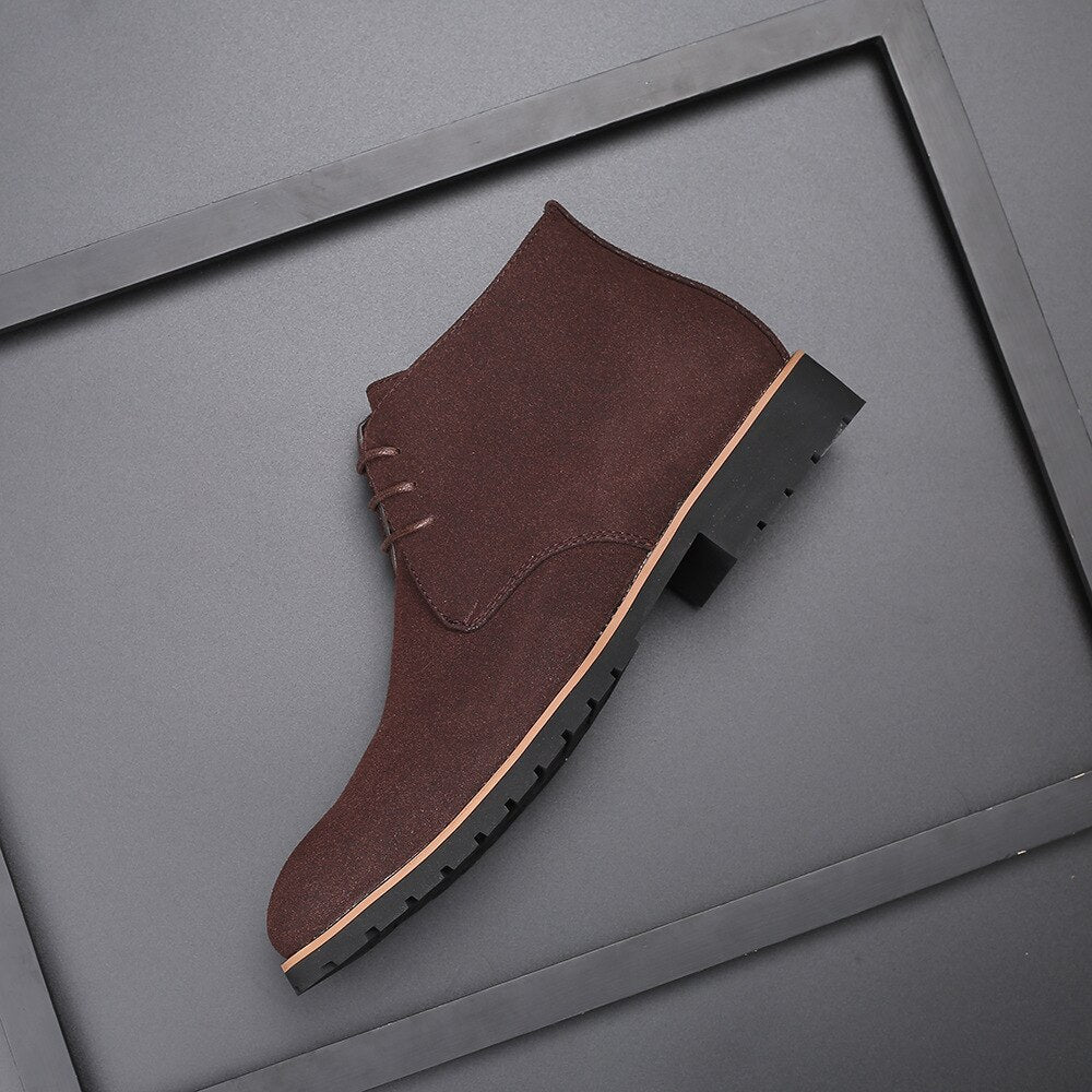 Cris Men's Black Ankle Boots | Comfortable Leather, Casual Style 2