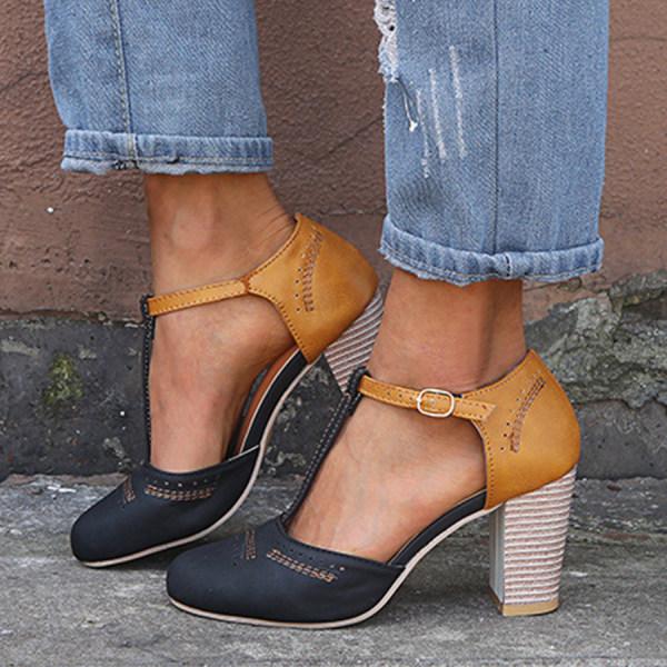 Crisp Women's Chunky Heel Mary Janes | Timeless Design, Comfortable Fit 0