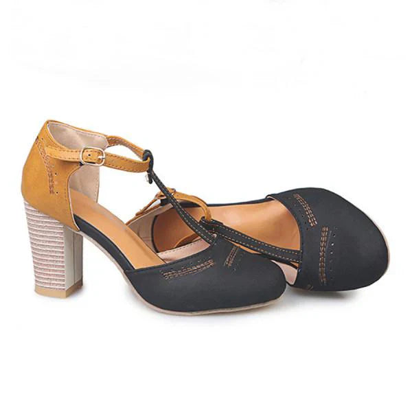 Crisp Women's Chunky Heel Mary Janes | Timeless Design, Comfortable Fit 2
