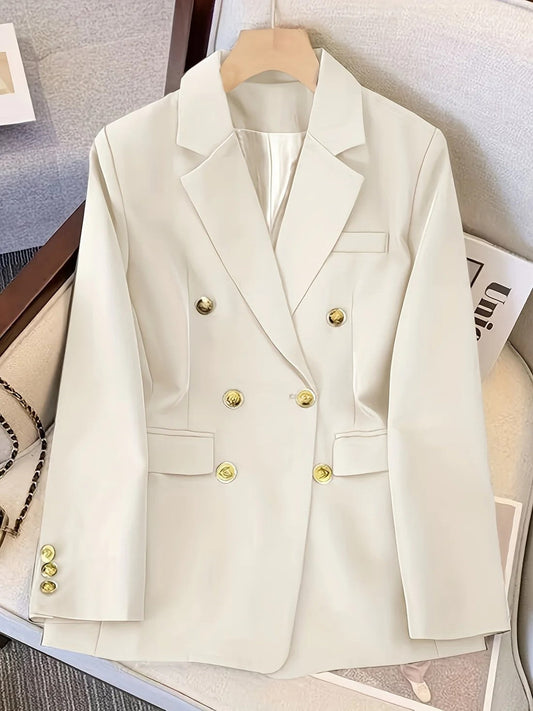 Daisy Women's Blazer | Elegant Black Blazer With Gold Buttons 1