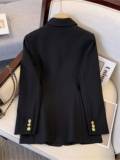 Daisy Women's Blazer | Elegant Black Blazer With Gold Buttons 3