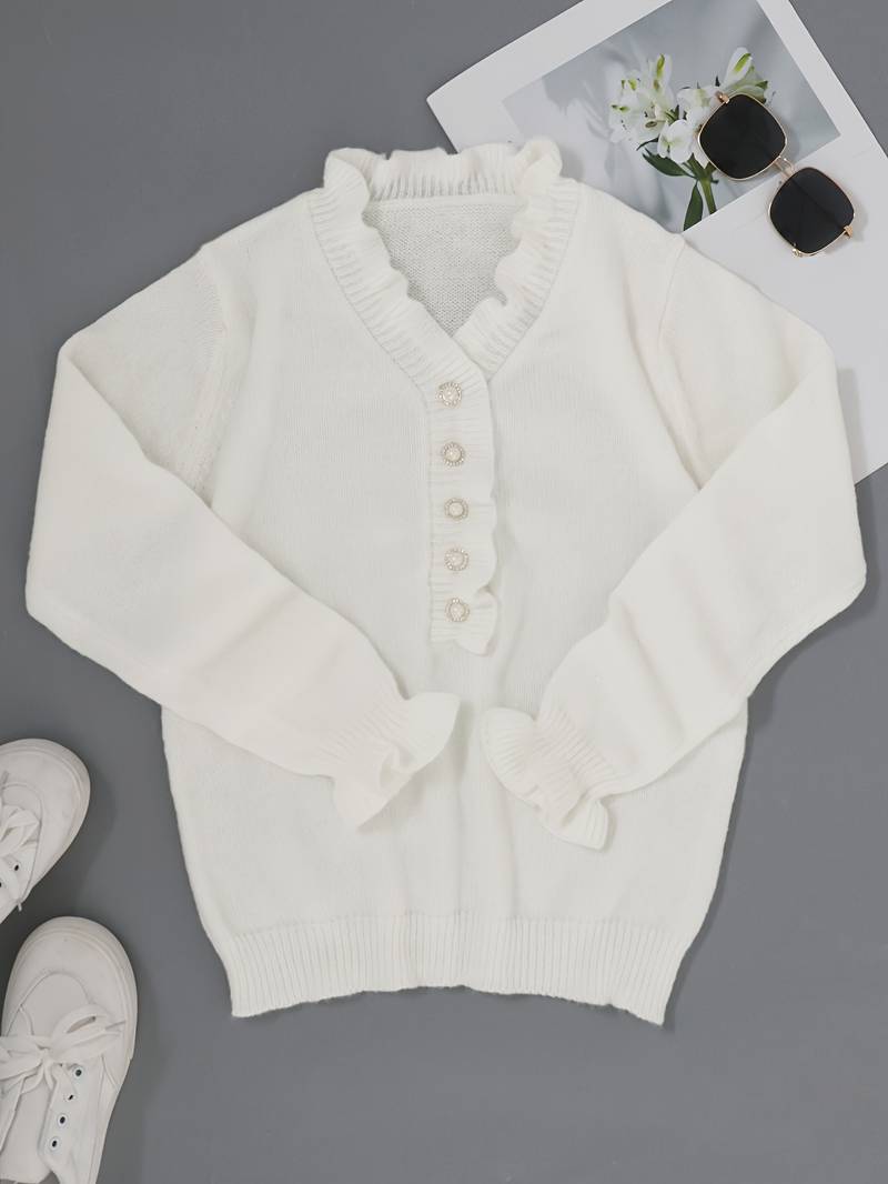 Daisy Women's Blouse | Ruffle Detailing, Elegant Style 2