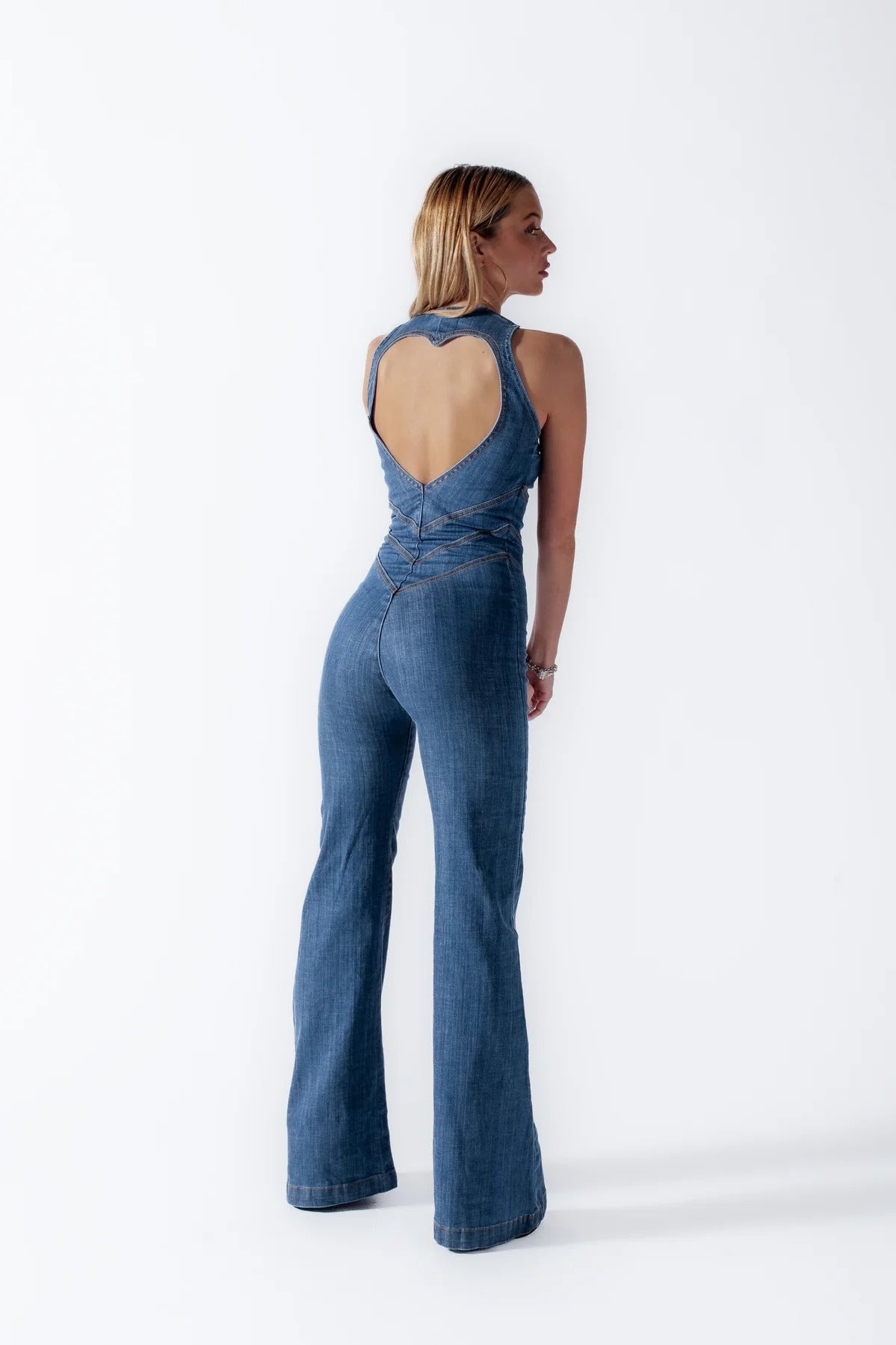 Daisy Women's Denim Jumpsuit | Vintage-Inspired, Fitted 2