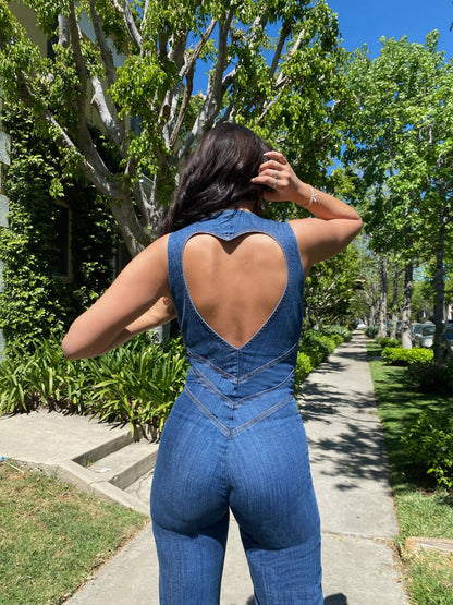 Daisy Women's Denim Jumpsuit | Vintage-Inspired, Fitted 4