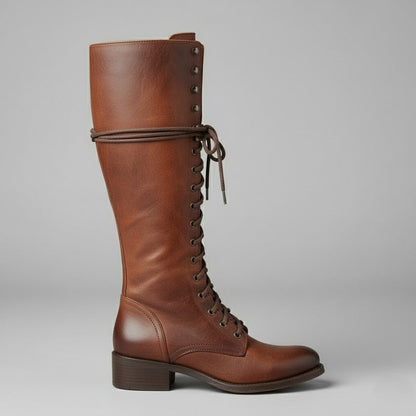 Daisy Women's Knee-High Boots | Lace-Up Design, Block Heel 5