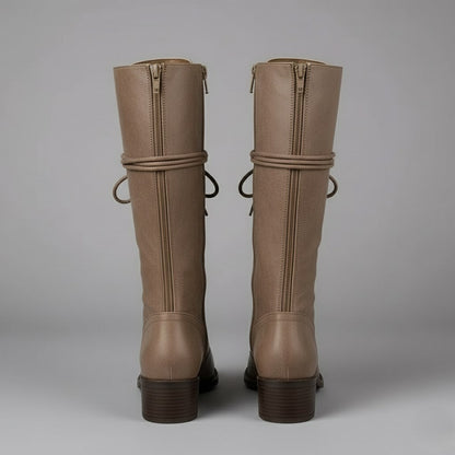 Daisy Women's Knee-High Boots | Lace-Up Design, Block Heel 6