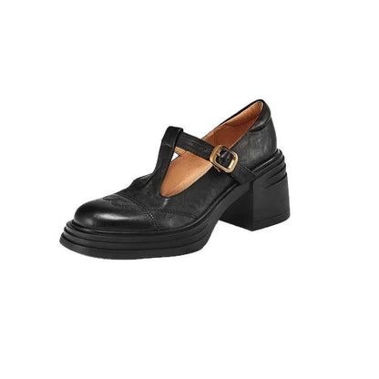 Daisy Women's T-Strap Shoes | Classic Leather, Elegant Comfort 4