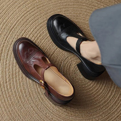 Daisy Women's T-Strap Shoes | Classic Leather, Elegant Comfort 5