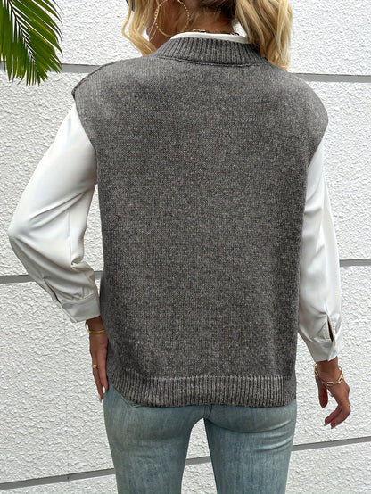 Daisy Women's Vest | V-Neck, Sleeveless Knit Layering Essential 7