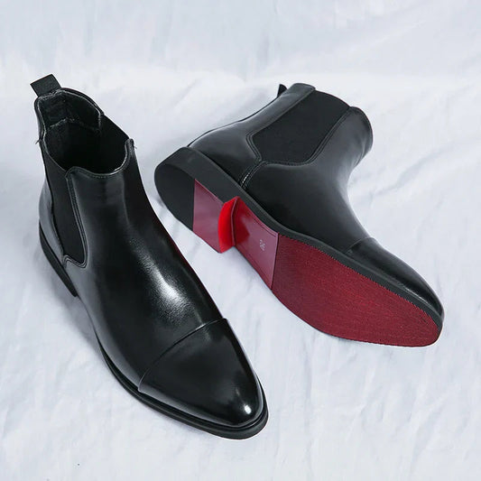 Dante Men's Leather Slip-On Boots | Premium Leather, Elegant Design 0