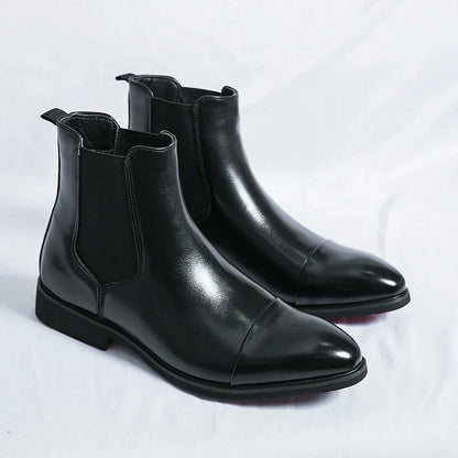 Dante Men's Leather Slip-On Boots | Premium Leather, Elegant Design 2