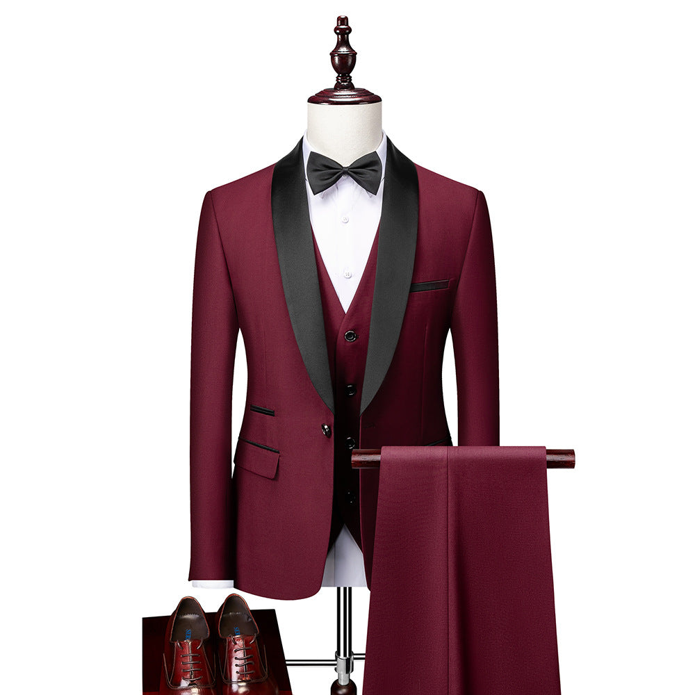 Dapper Men's Suit | Three-Piece Slim Fit, Modern Style for Weddings and Formal Events 1
