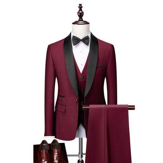 Dapper Men's Suit | Three-Piece Slim Fit, Modern Style for Weddings and Formal Events 1