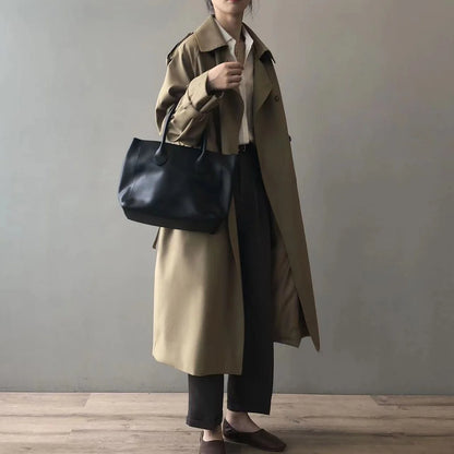 Dara Women's Trench Coat | Double-Breasted, Notched Collar, Relaxed Fit 3
