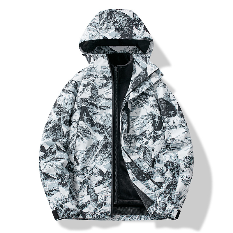Dare Men's Ski Jacket | Mountain Print, Functional Design 0