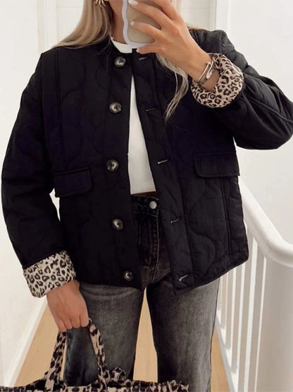 Elara Women's Coat | Leopard Lining, Comfortable Fit 2