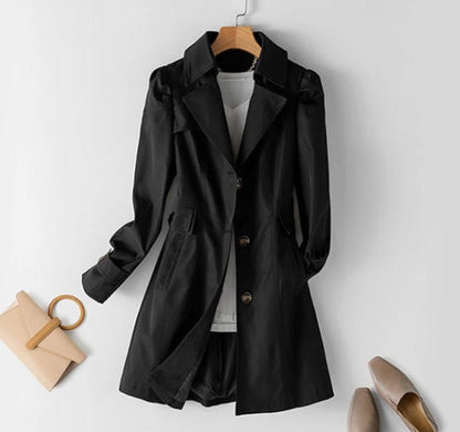 Elara Women's Trench Coat | Timeless Design, Button Closure 4