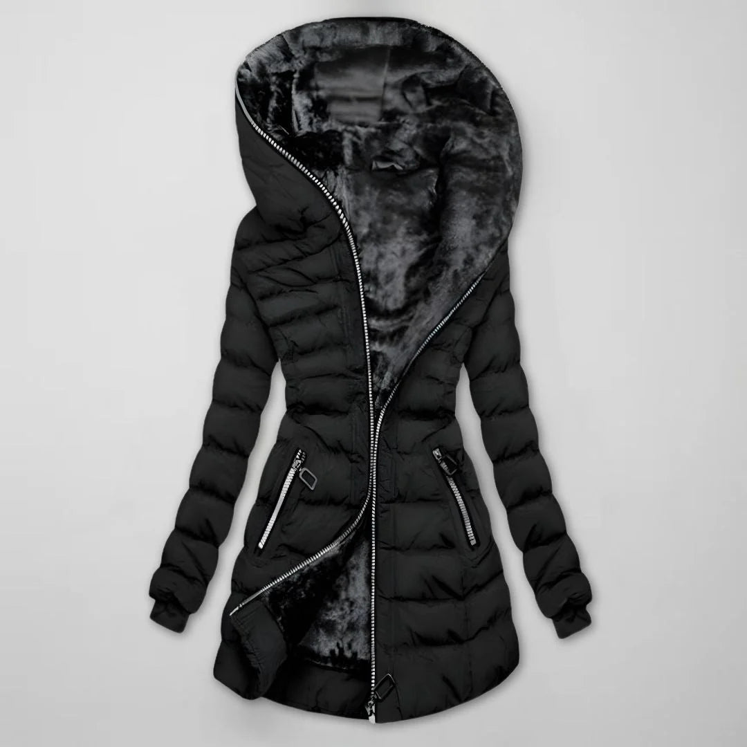 Elara Women's Winter Coat | Warm Lining, Long Fit 4