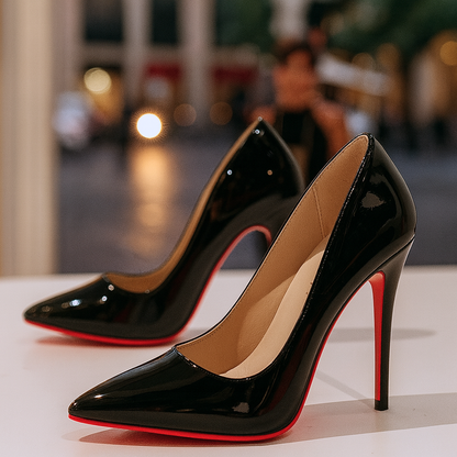 Eleanor Women's Stiletto Heels | Elegant Patent Leather, Black 0
