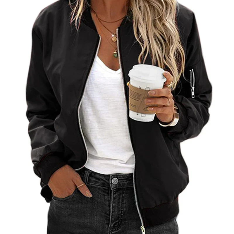 Ella Women's Bomber Jacket | Slim Fit, Sporty Charm 0