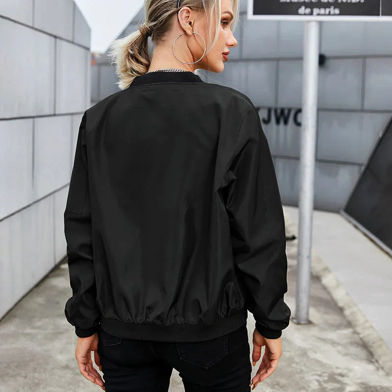 Ella Women's Bomber Jacket | Slim Fit, Sporty Charm 2