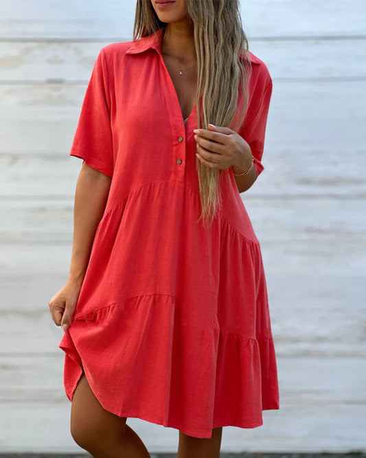 Ella Women's Mini Shirt Dress | Relaxed Fit, Versatile Style 0
