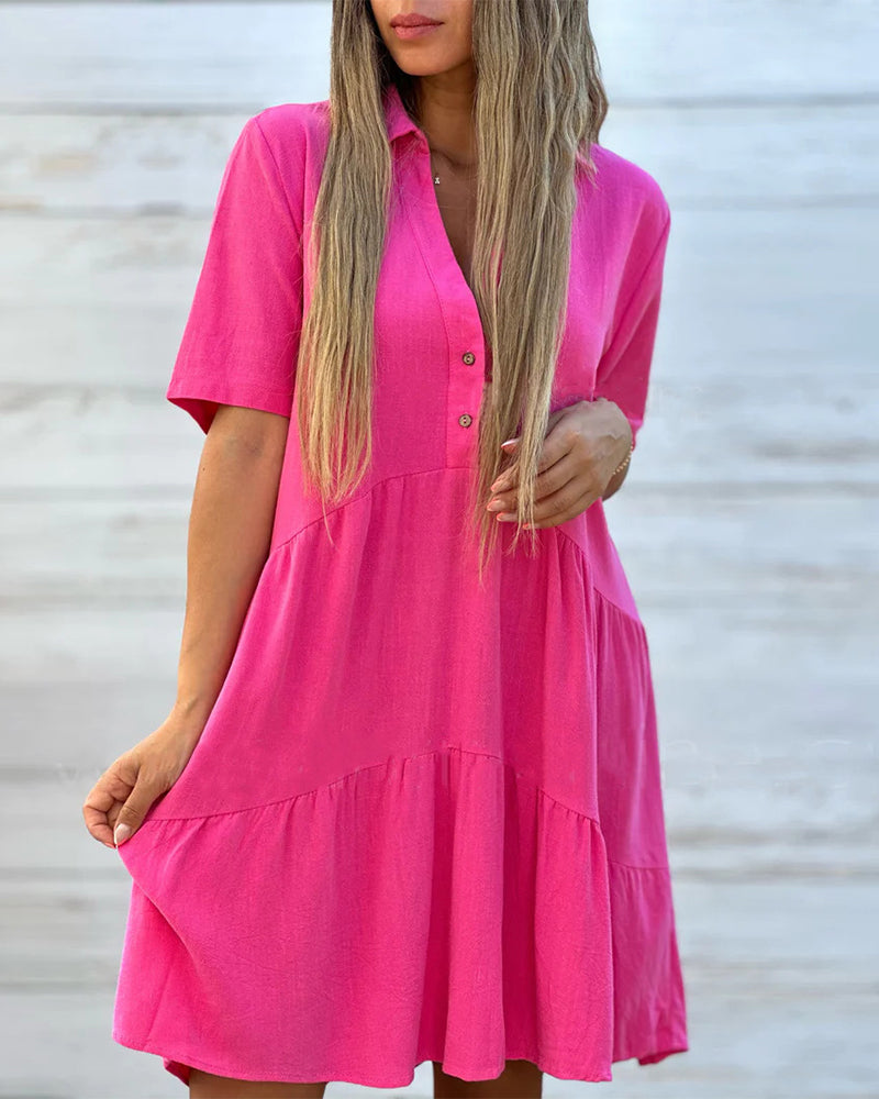 Ella Women's Mini Shirt Dress | Relaxed Fit, Versatile Style 2