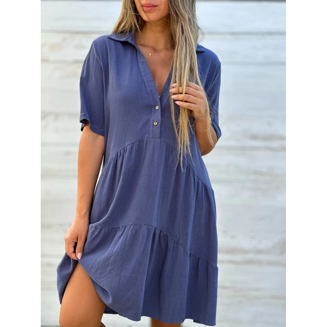 Ella Women's Mini Shirt Dress | Relaxed Fit, Versatile Style 6