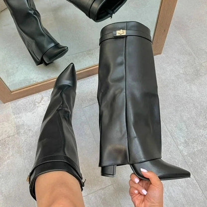 Ella Women's Thigh High Boots | Premium Leather with Buckle Detail 7