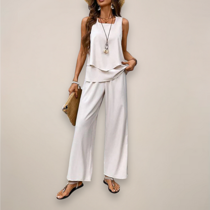 Ella Women's Wide-Leg Set | Printed Spring Style 4