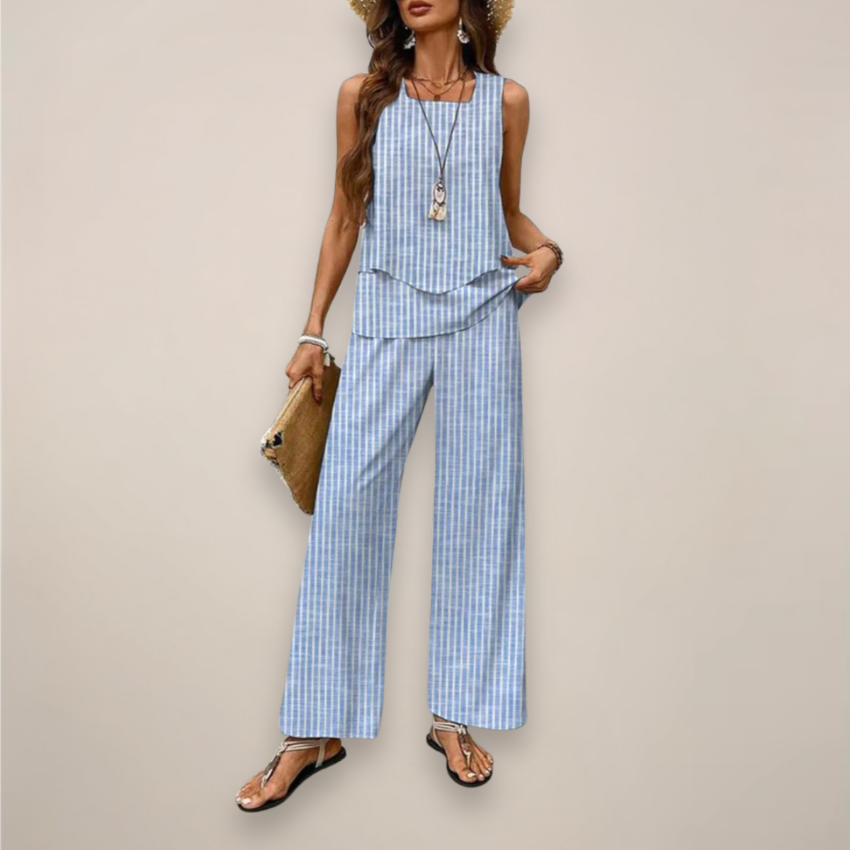 Ella Women's Wide-Leg Set | Printed Spring Style 5