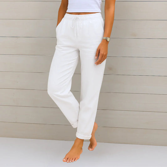 Ellaine Women's Trousers | Breathable Linen Stretch, Flattering Fit 1