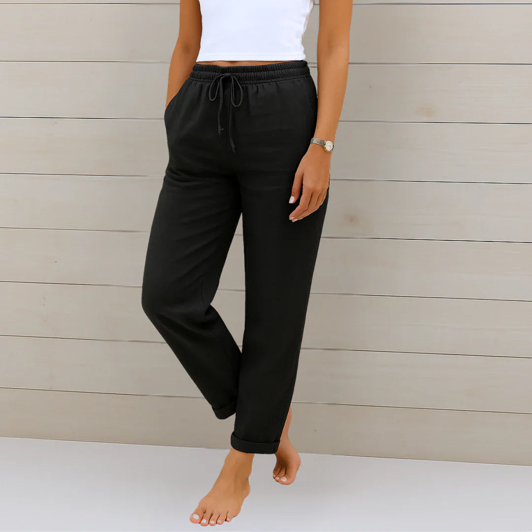 Ellaine Women's Trousers | Breathable Linen Stretch, Flattering Fit 3