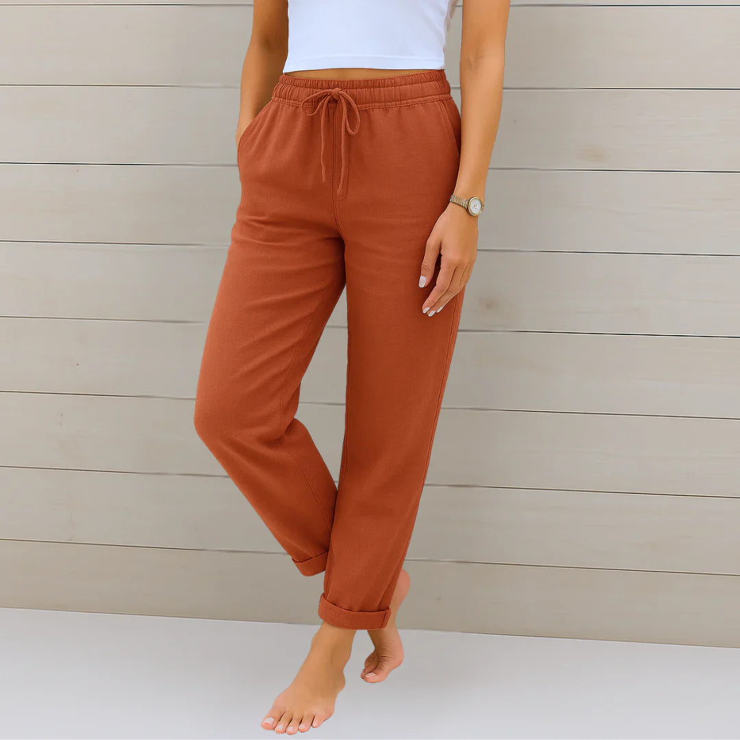 Ellaine Women's Trousers | Breathable Linen Stretch, Flattering Fit 5