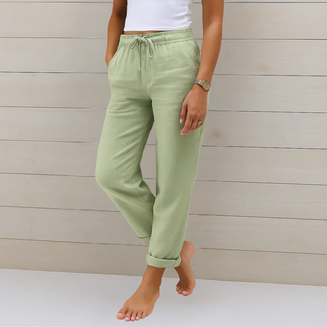 Ellaine Women's Trousers | Breathable Linen Stretch, Flattering Fit 6