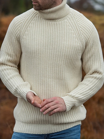 Elliot Men's Winter Sweater | Ribbed High Neck Design 3