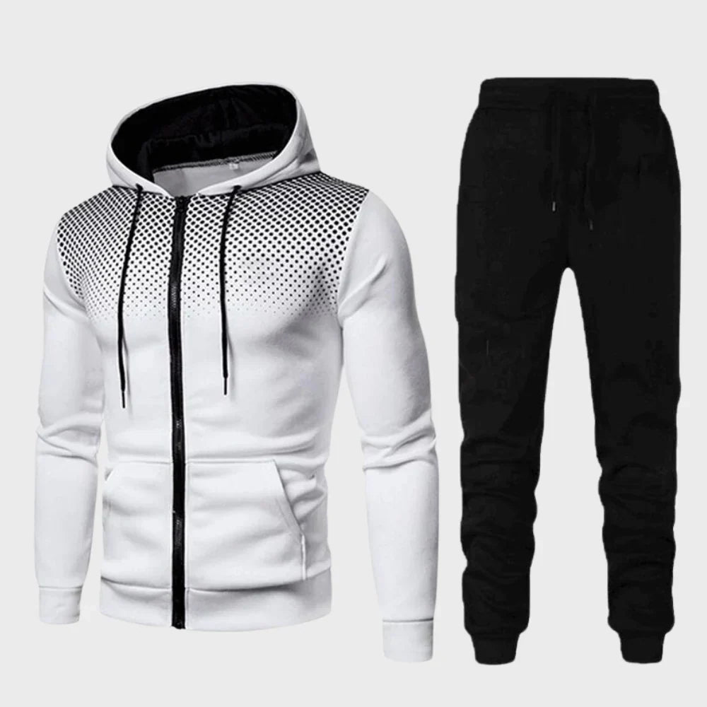 Ethan Men's Hoodie Tracksuit | Unique Dotted Design 2