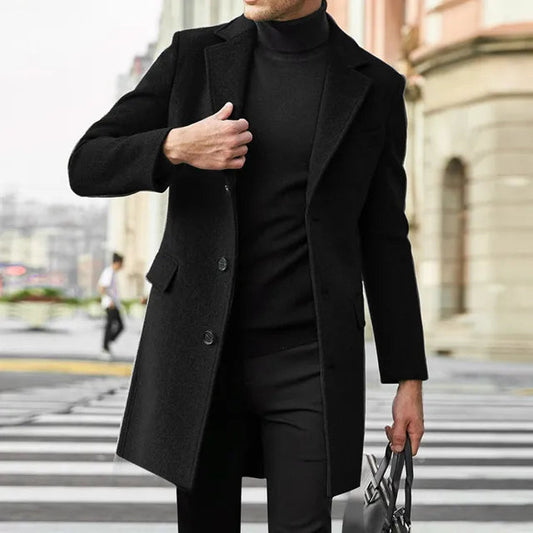 Evan Men's Overcoat | Wool-Blend, Elegant Winter Style 0